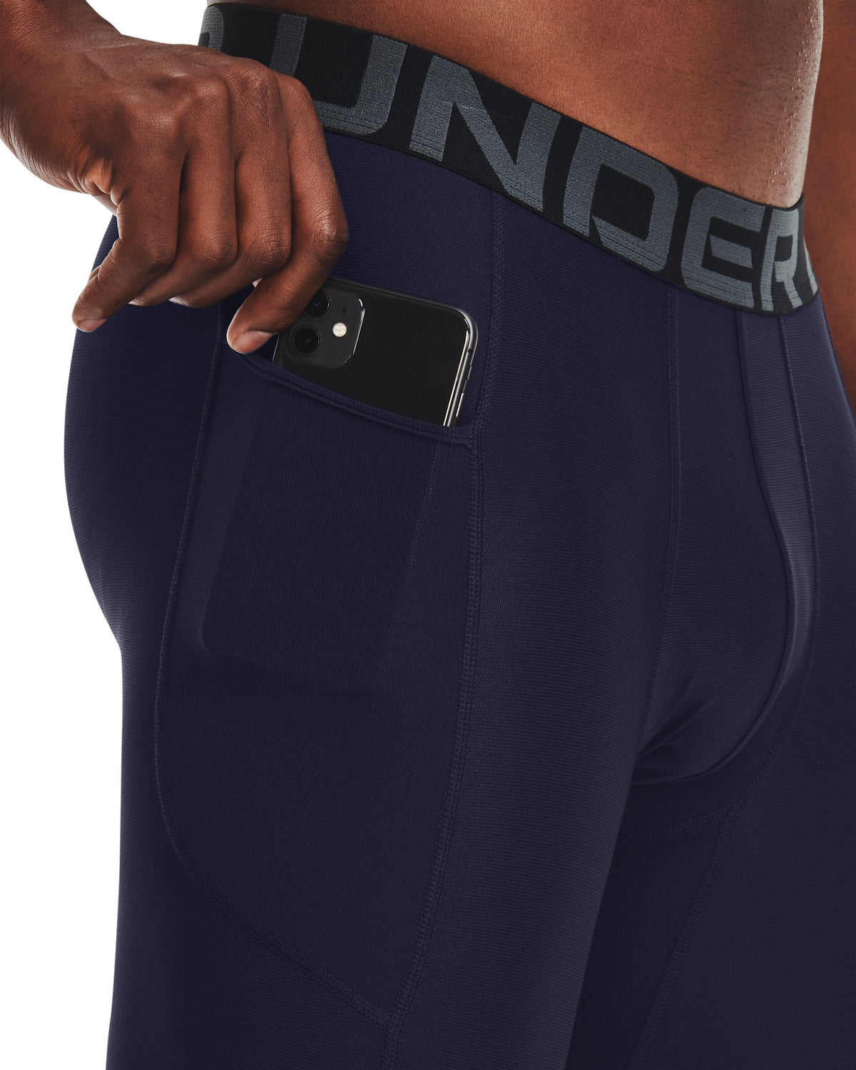 HEATGEAR Leggings - Midnight Navy / White - 410