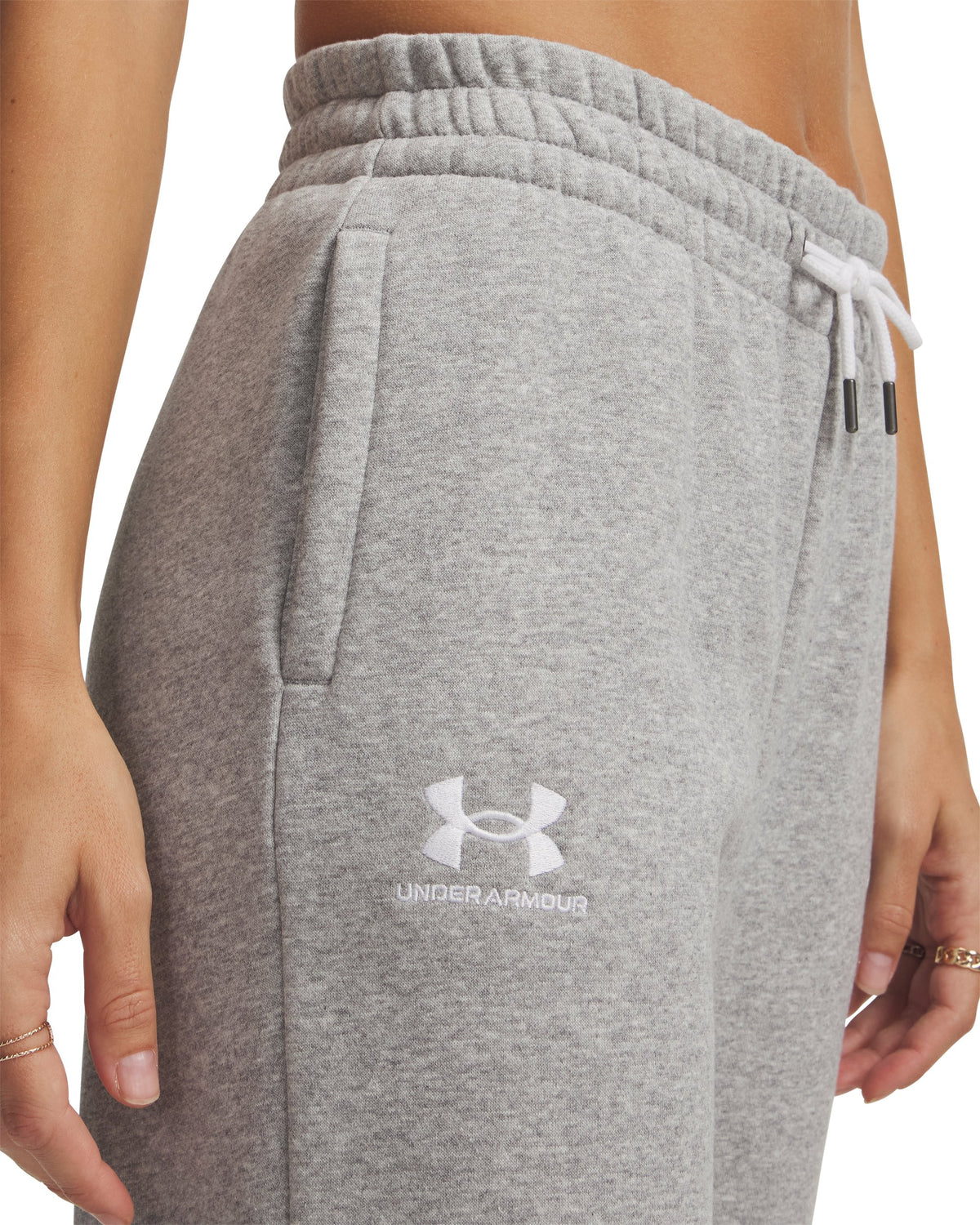 UA Icon Fleece - אפור בהיר / לבן - 011