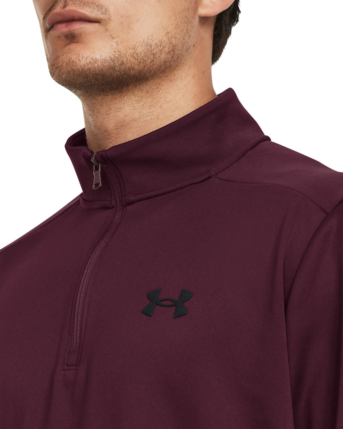UA Armour Fleece 1/4 Zip - Red / Black - 600