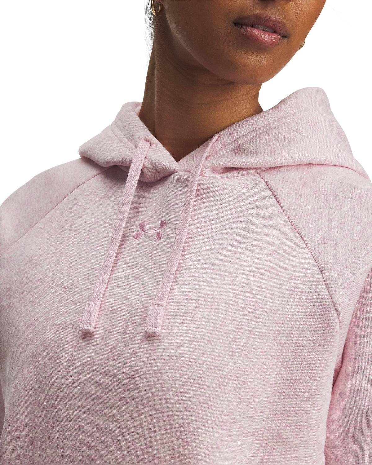 UA Rival Fleece Hoodie - Prime Pink Light Heather / Prime Pink - 648