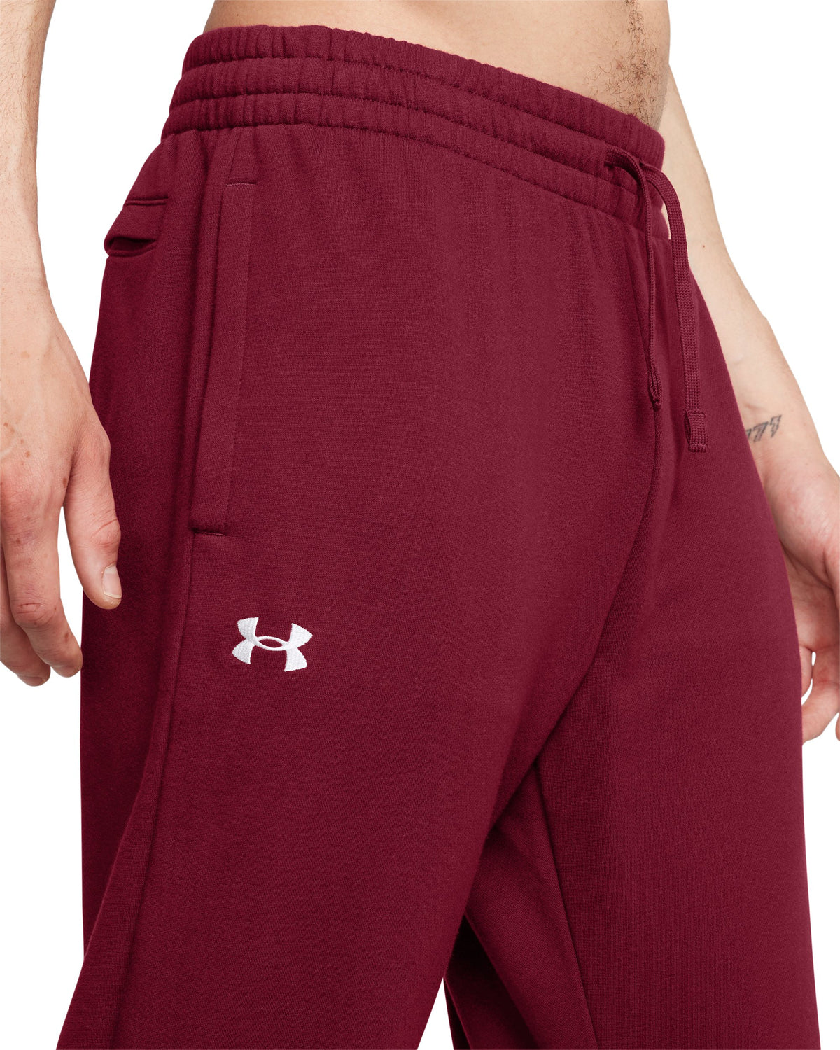 UA Rival Fleece Joggers - אדום / לבן - 625