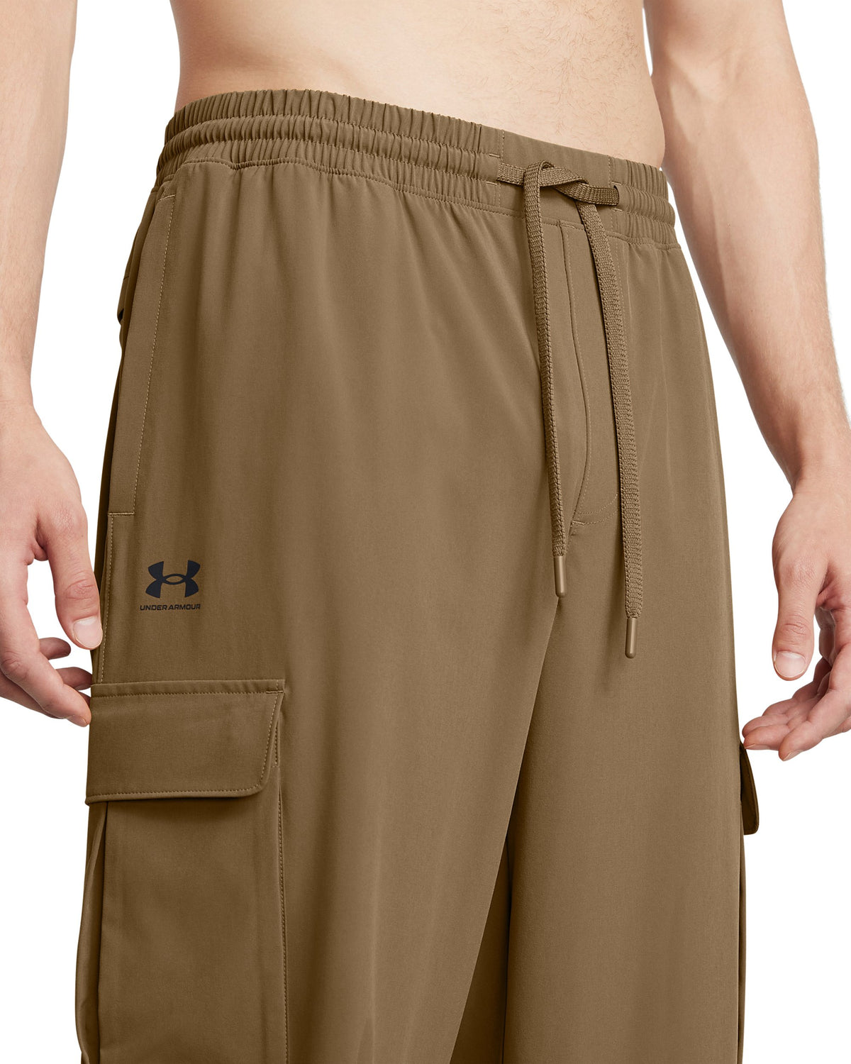 UA Vibe Woven Cargo Pants - חום בהיר / שחור - 498