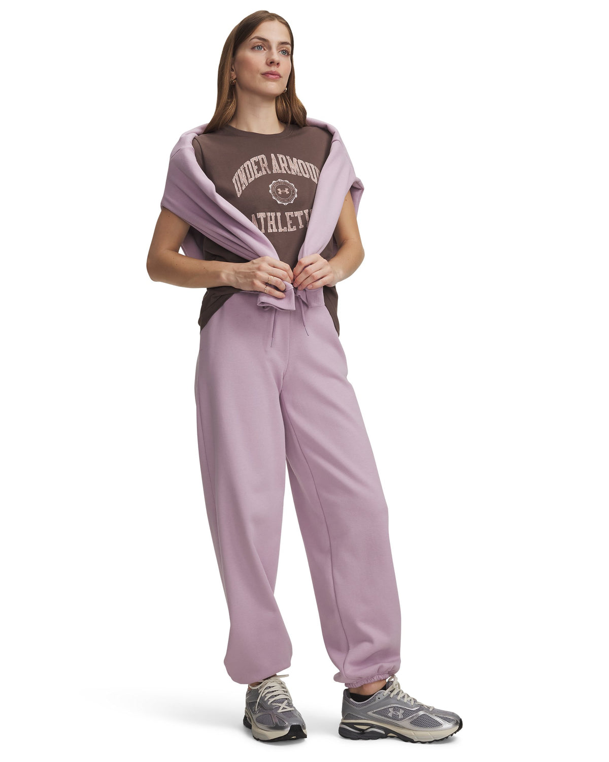 Icon Flc Gym Pant - Pink / White - 700