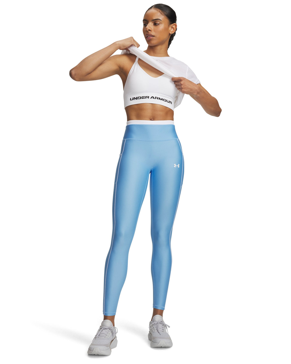 UA HeatGear Novelty Legging - Blue / White - 465