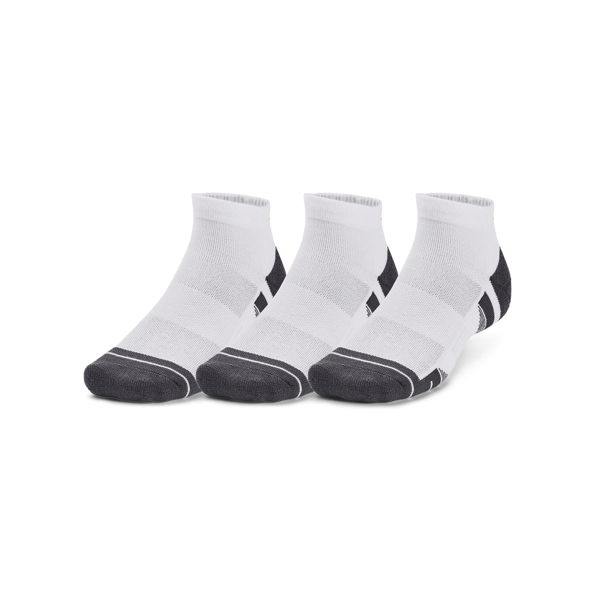 UA Performance Tech 3pk Low - לבן / לבן / אפור פחם - 100