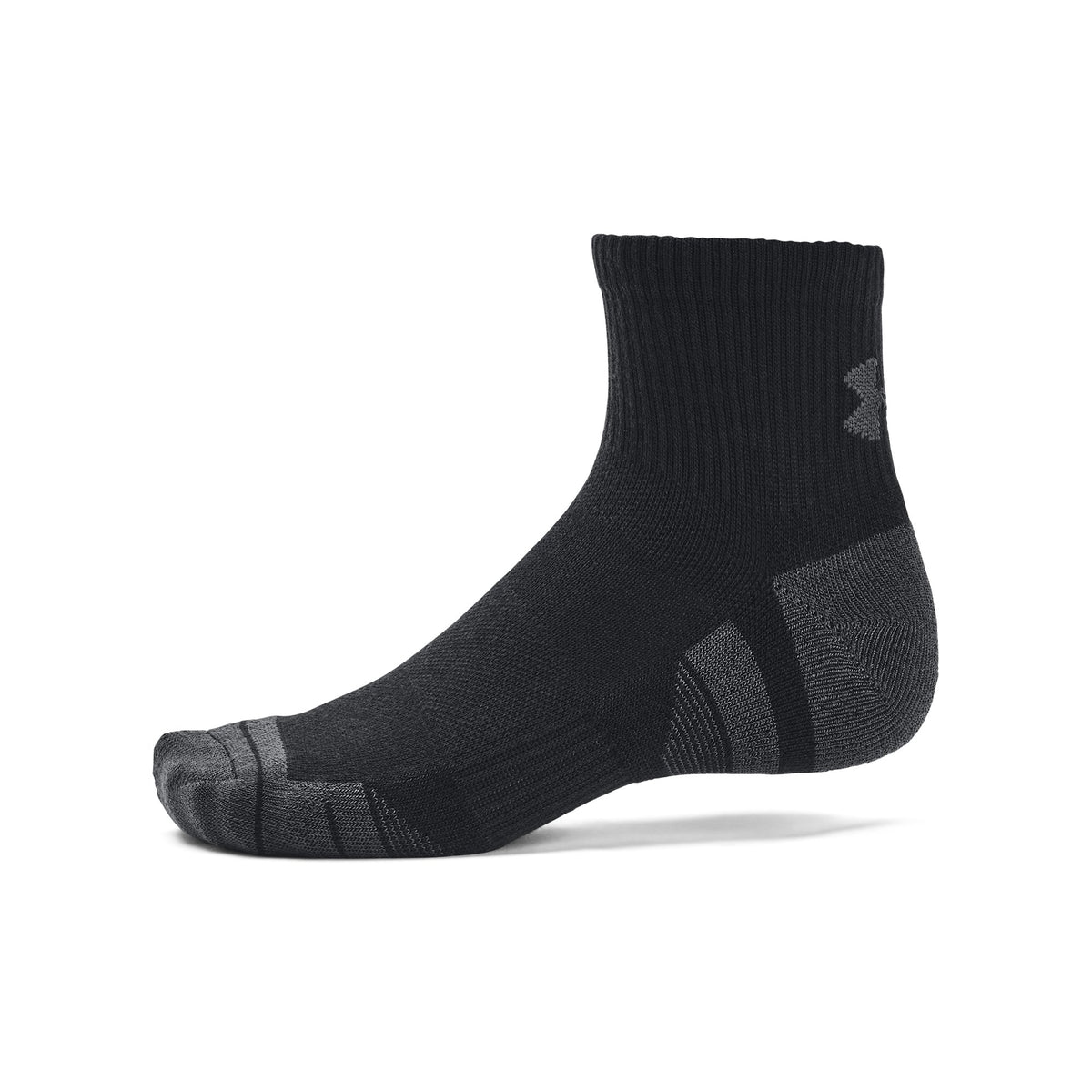 UA Performance Tech 3pk Qtr - Black / Jet Gray - 001