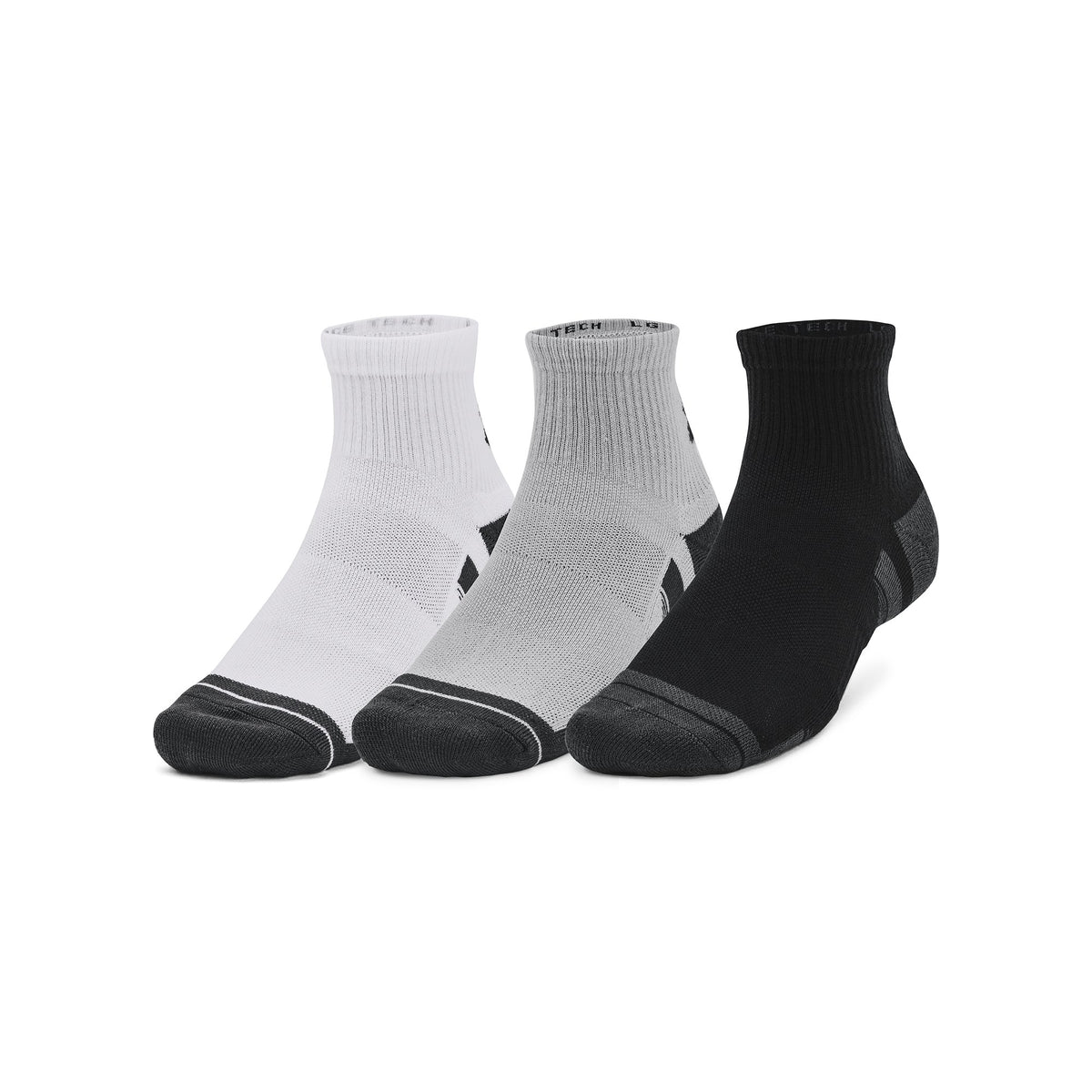 UA Performance Tech 3pk Qtr - Mod Gray / White / Jet Gray - 011