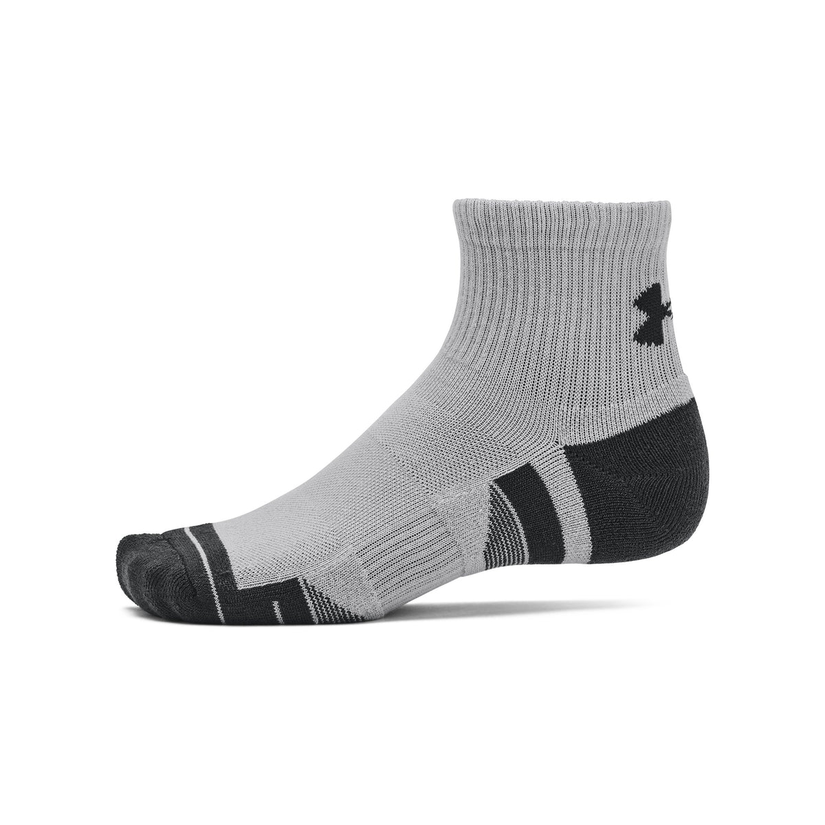 UA Performance Tech 3pk Qtr - Mod Gray / White / Jet Gray - 011
