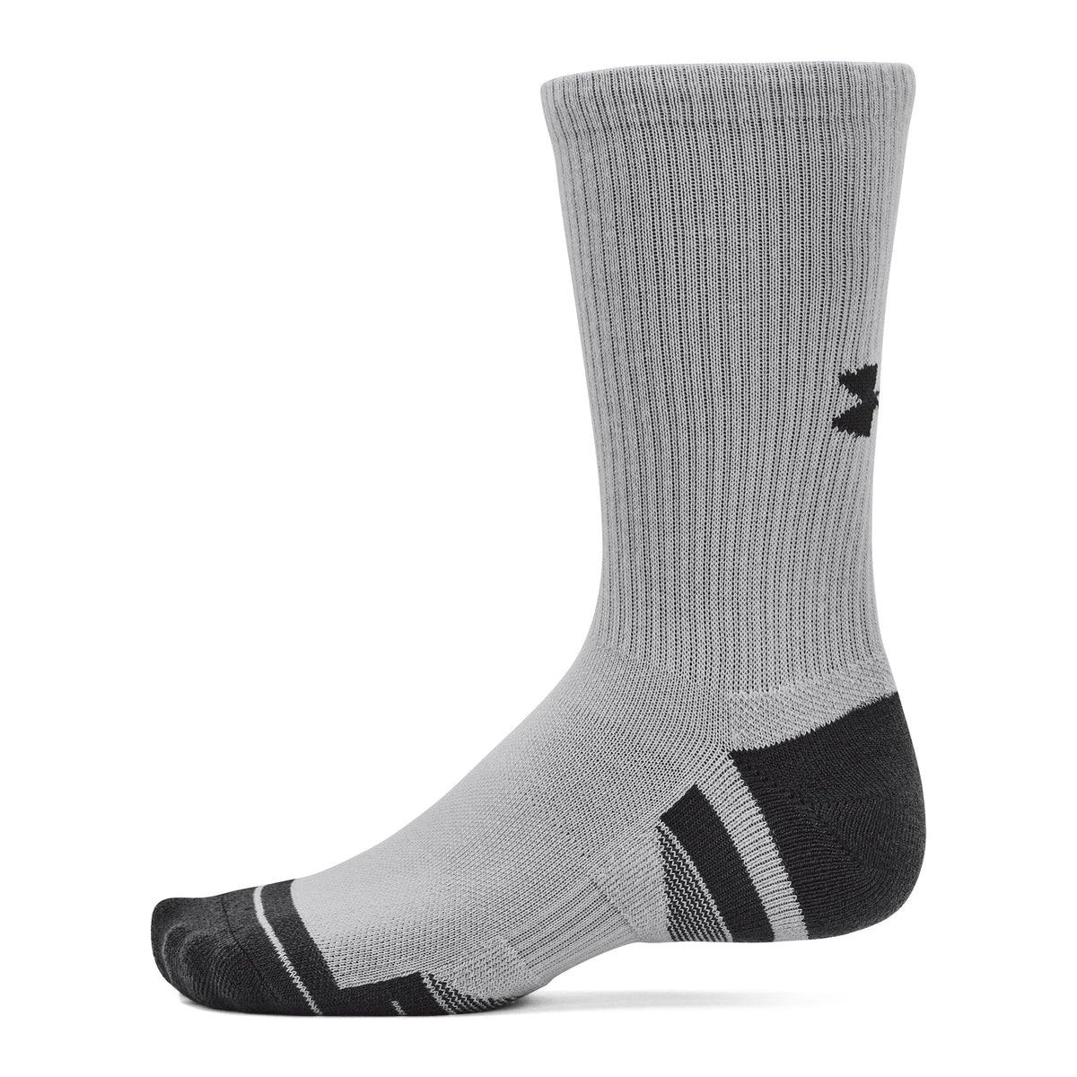 UA Performance Tech 3pk Crew - Mod Gray / White / Jet Gray - 011