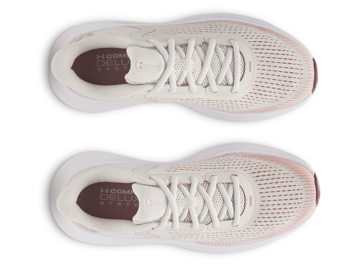 UA W Charged Rogue 5 - Summit White / Maroon Mist / Tourmaline Pink - 110