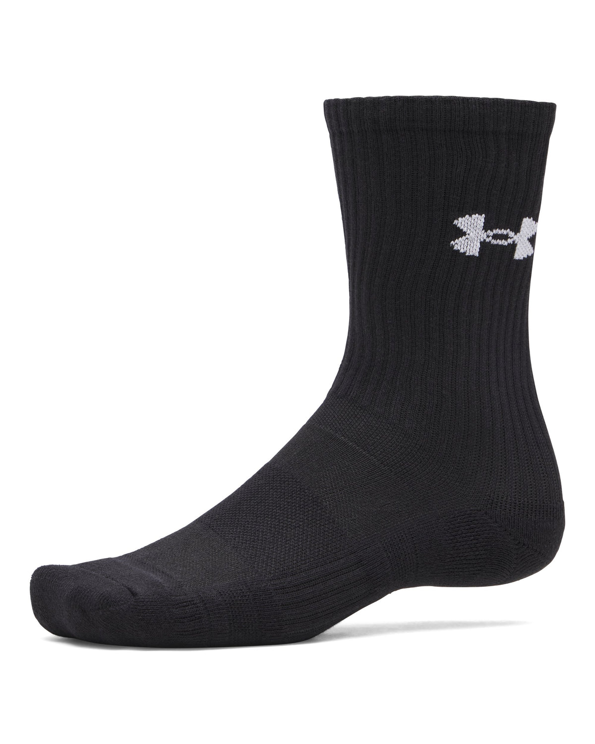 UA Performance Cotton 3p Crw - Ultimate Black / Ultimate Black / White - 008