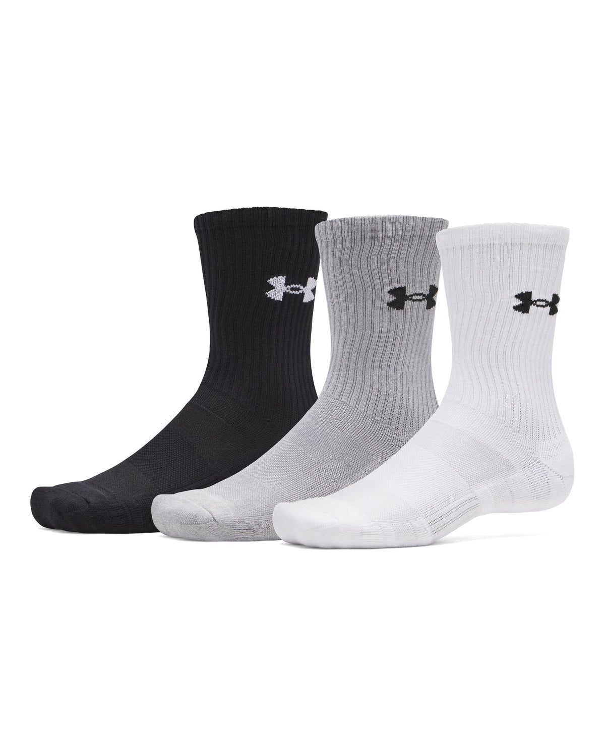 UA Performance Cotton 3p Crw - White / White / Ultimate Black - 101