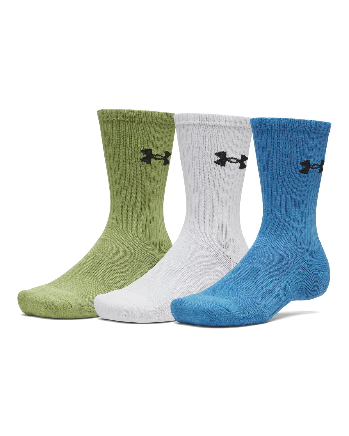 UA Performance Cotton 3p Crw - Blue / Black - 430