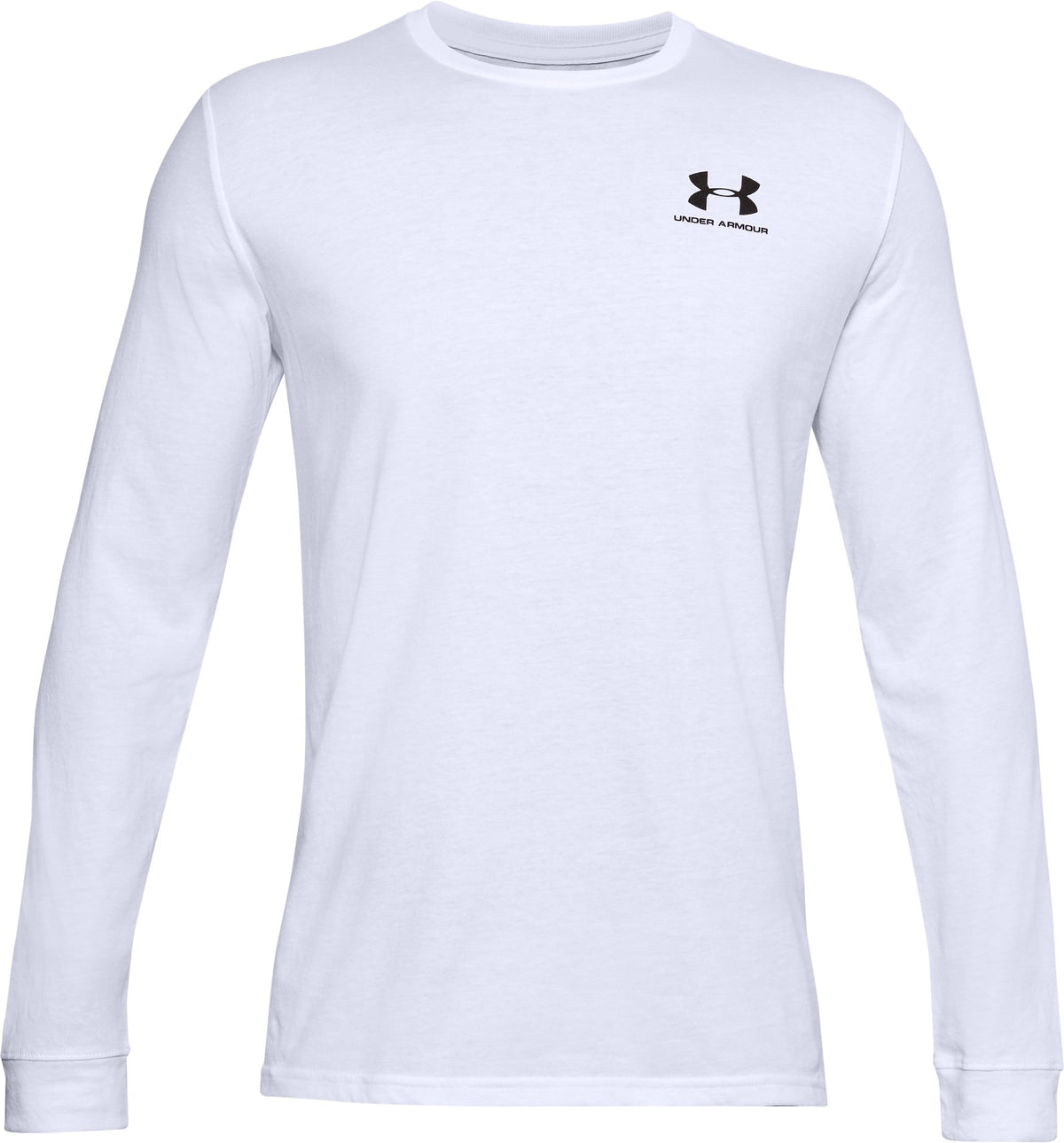 UA SPORTSTYLE LEFT CHEST LS - White / Black - 100