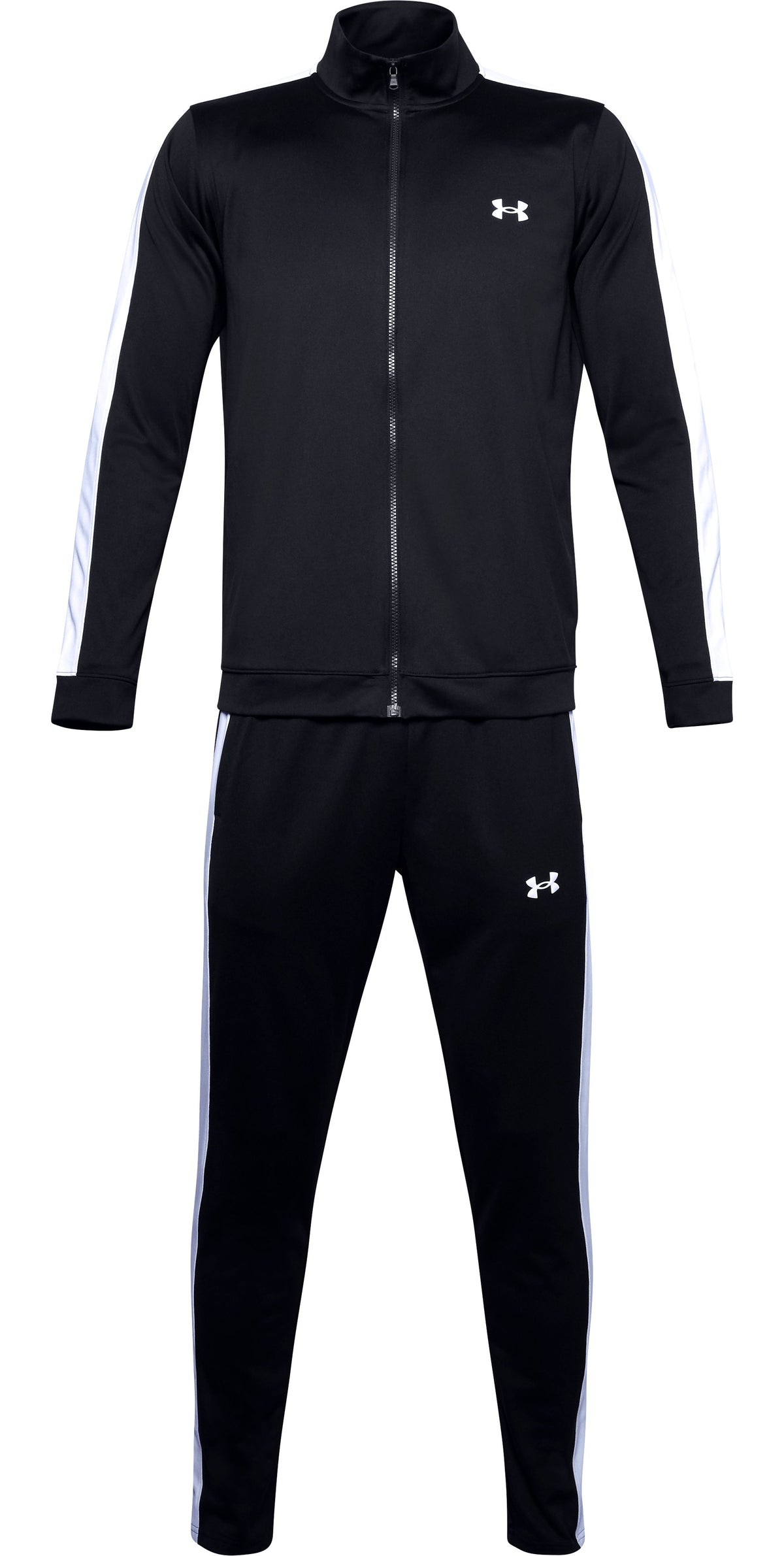 UA Rival Knit Track Suit - Black / White - 001