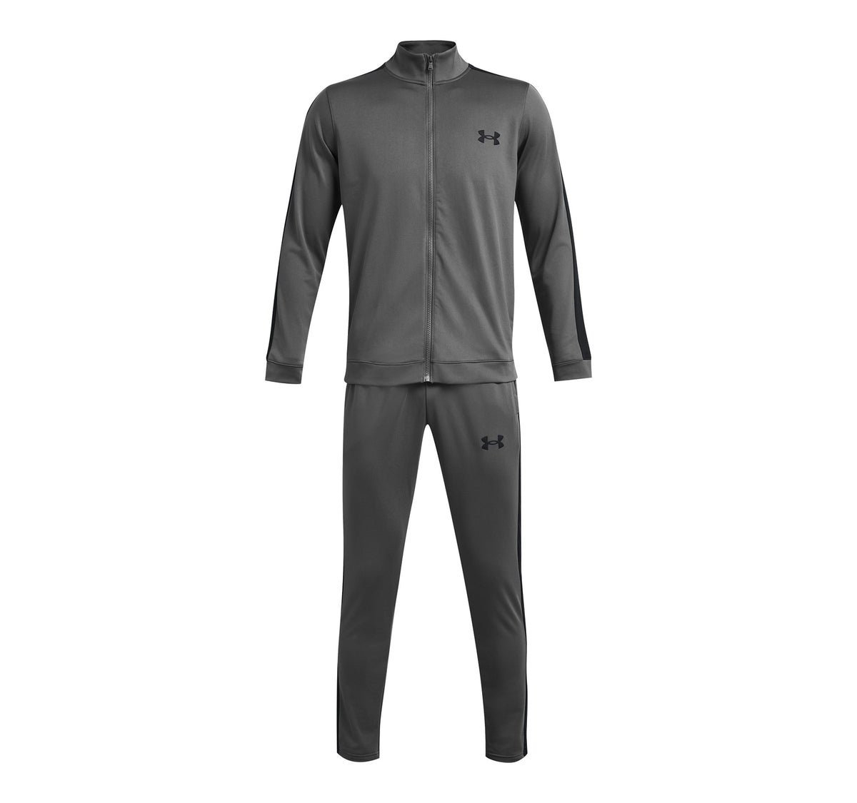 UA Rival Knit Track Suit - Castlerock / Black / Black - 025