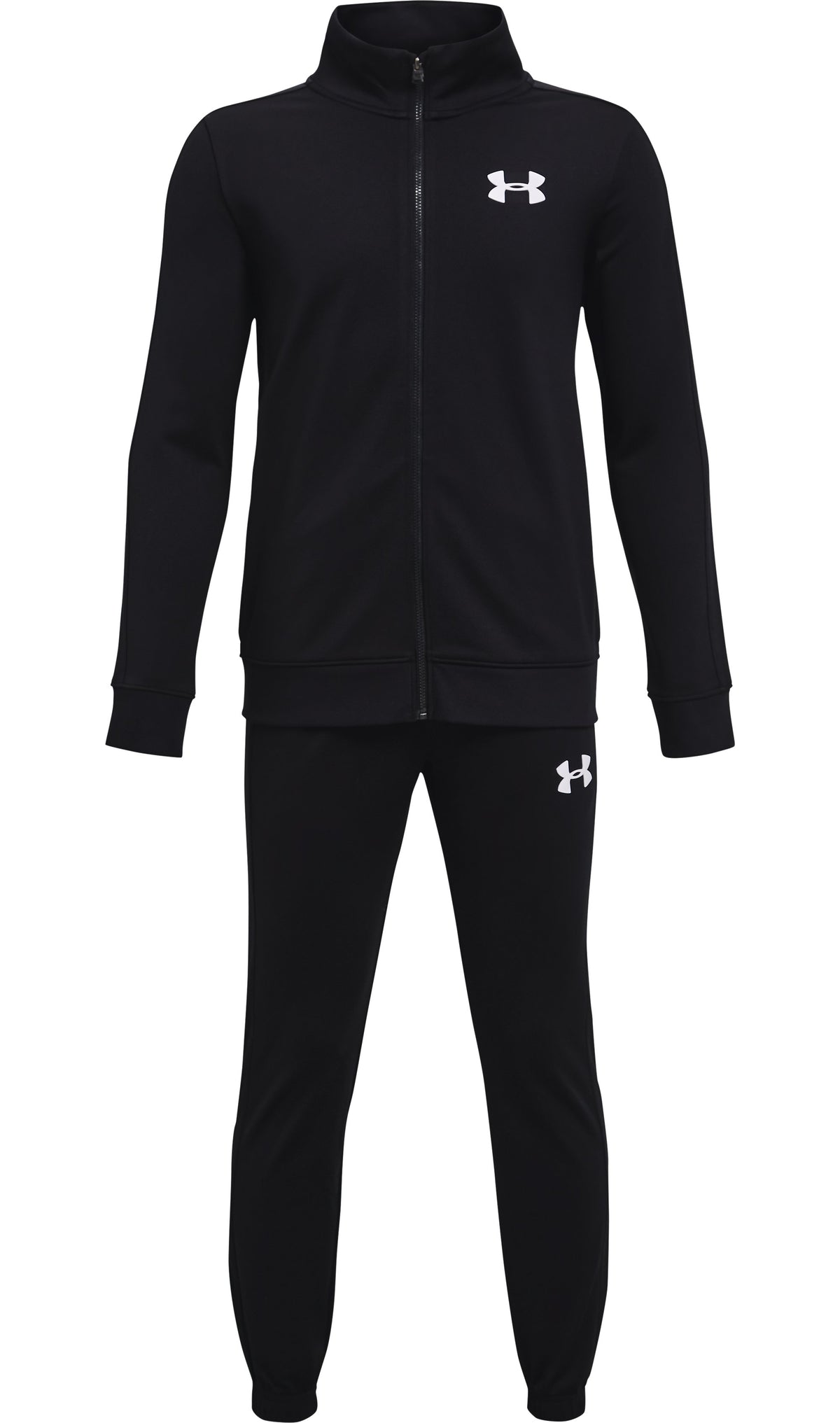 UA Rival Knit Track Suit - Black / White - 001