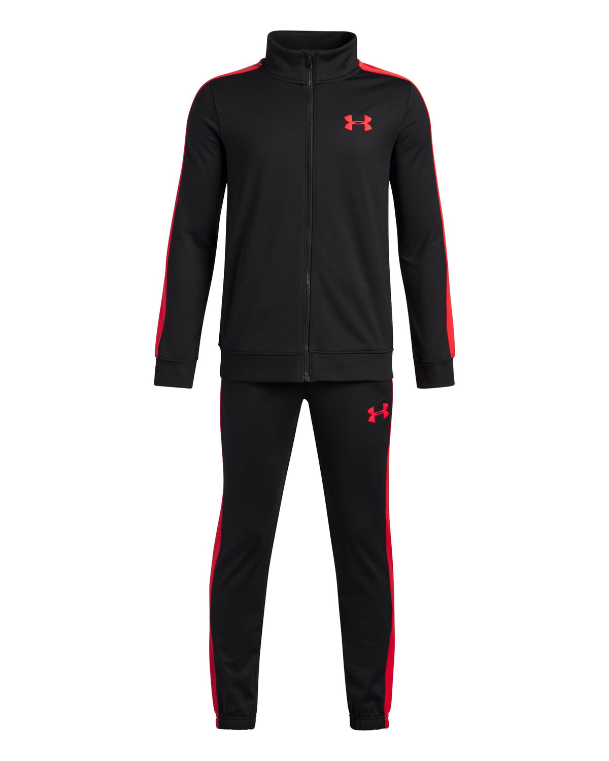 UA Rival Knit Track Suit - Black / Racer Red / Racer Red - 006