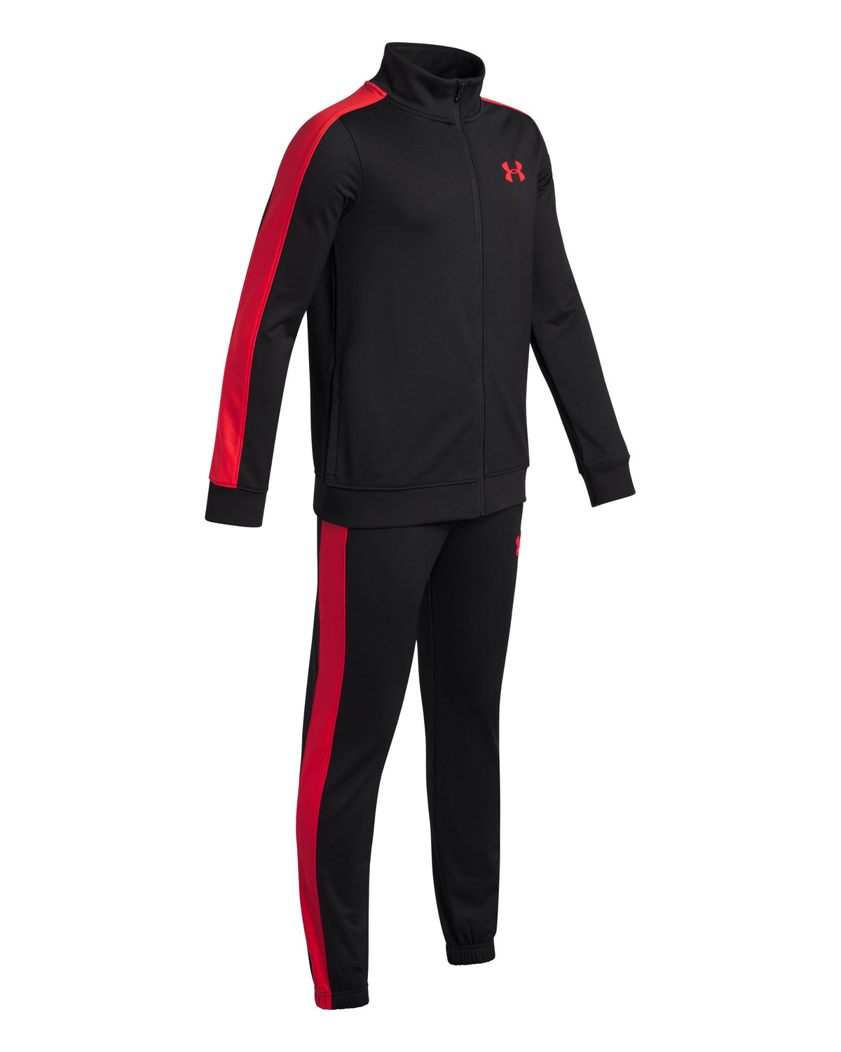 UA Rival Knit Track Suit - Black / Racer Red / Racer Red - 006
