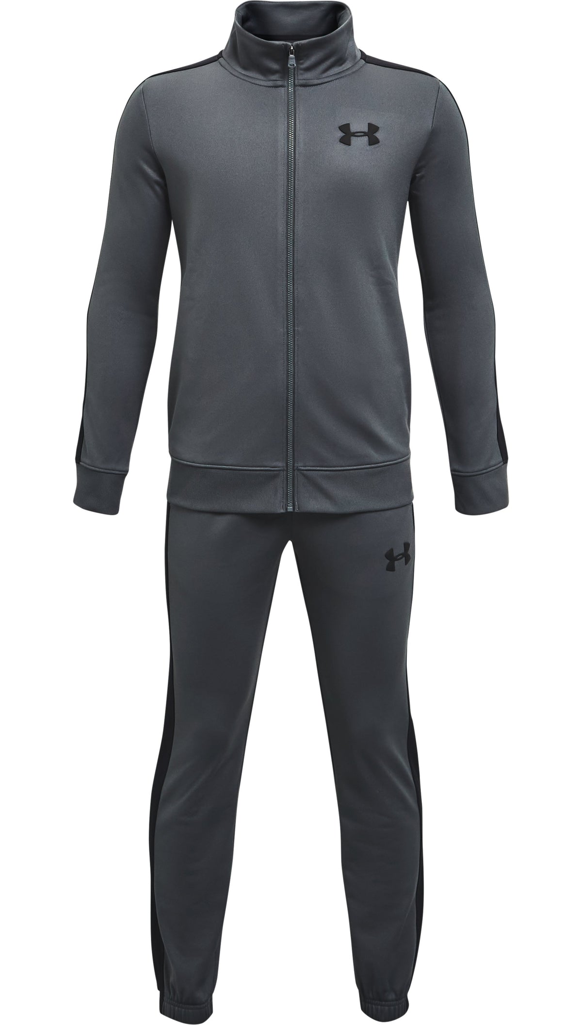 UA Rival Knit Track Suit - Gray / Black - 012