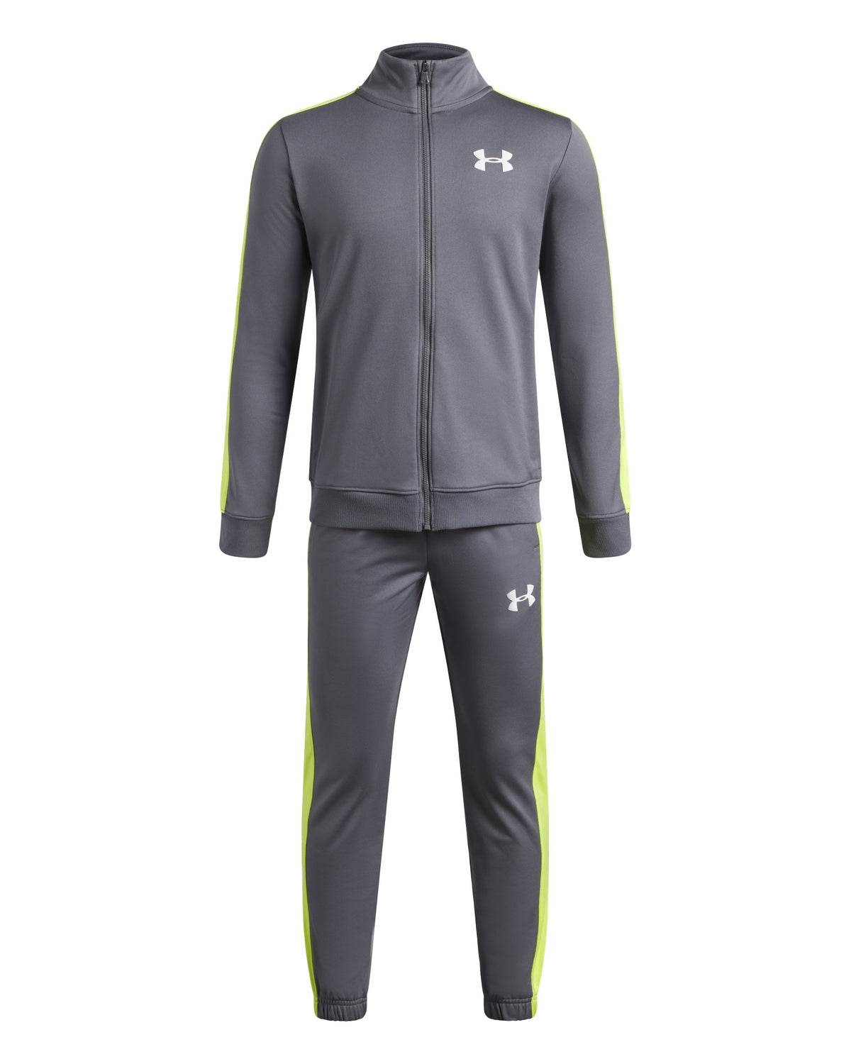 UA Rival Knit Track Suit - Gray / White - 027
