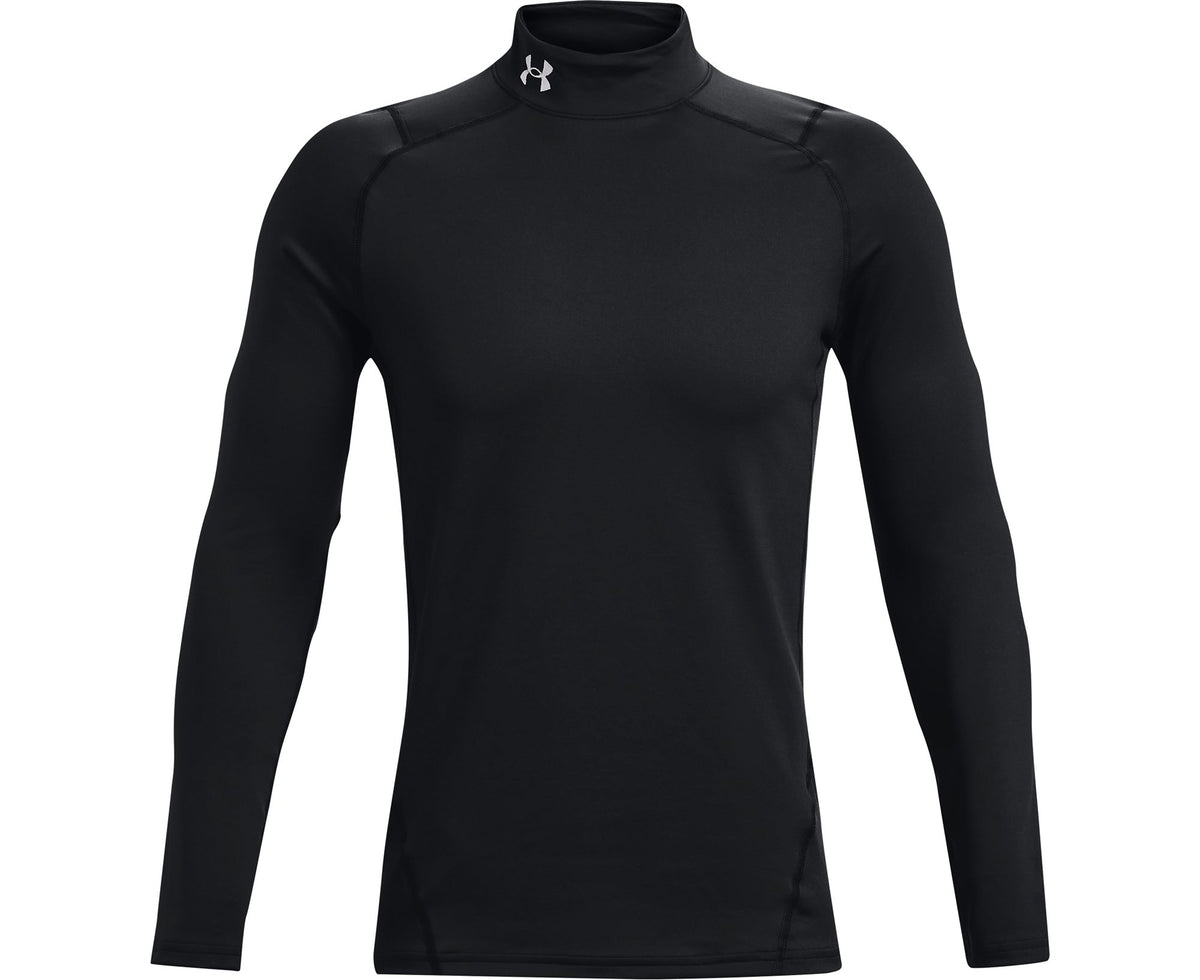 UA CG Armour Fitted Mock - Black / White - 001
