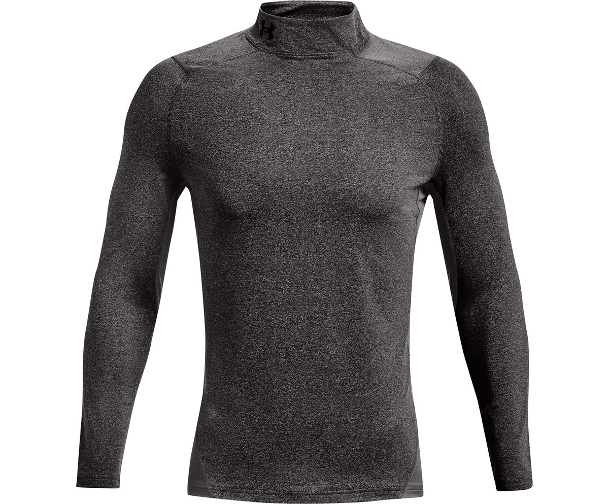UA CG Armour Fitted Mock - Charcoal Light Heather / Black - 020