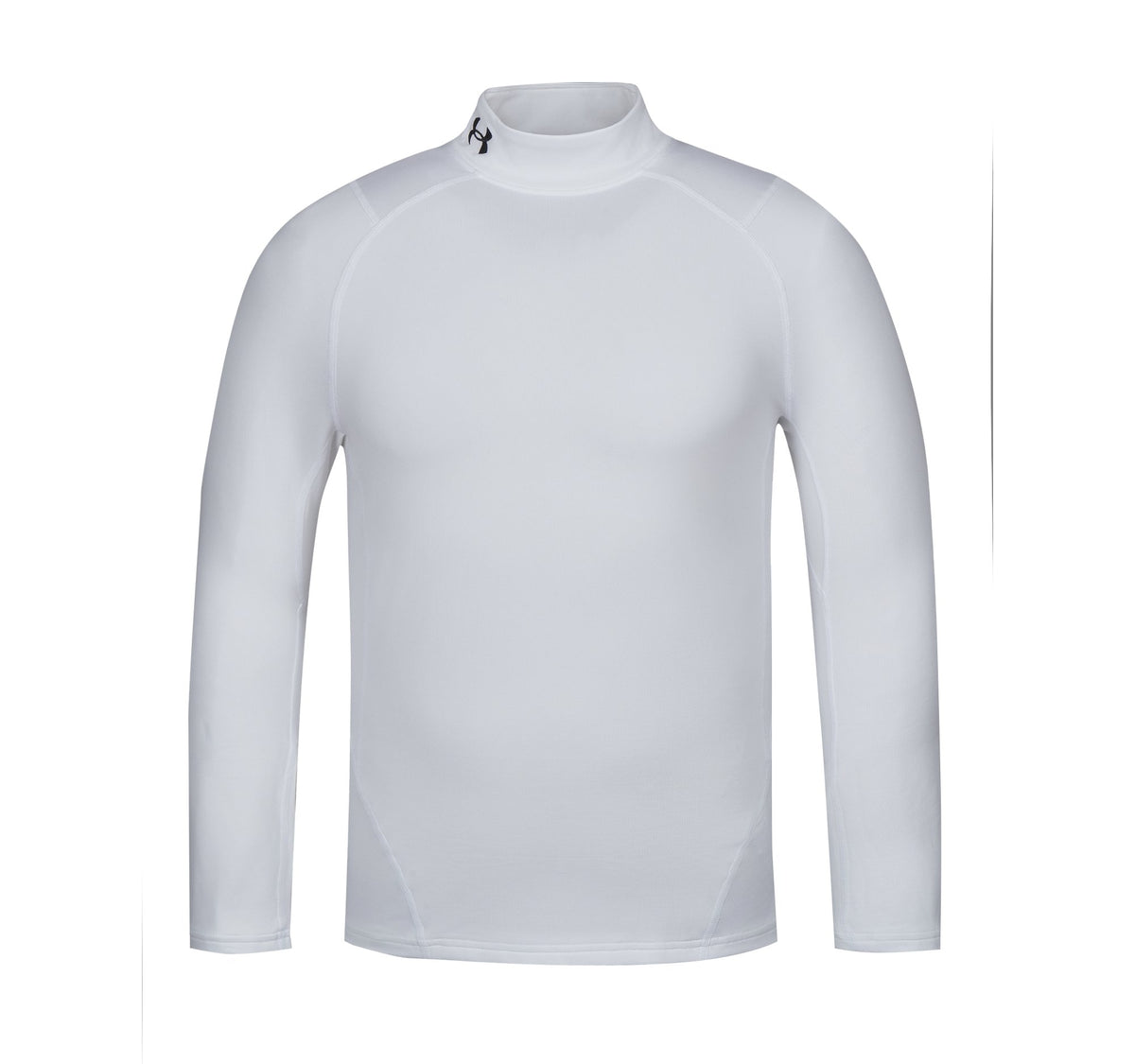 UA CG Armour Fitted Mock - White / Black - 100