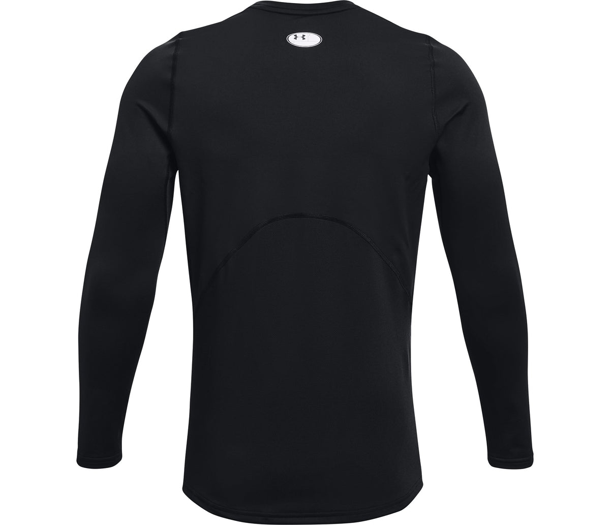UA CG Armour Fitted Crew - Black / White - 001