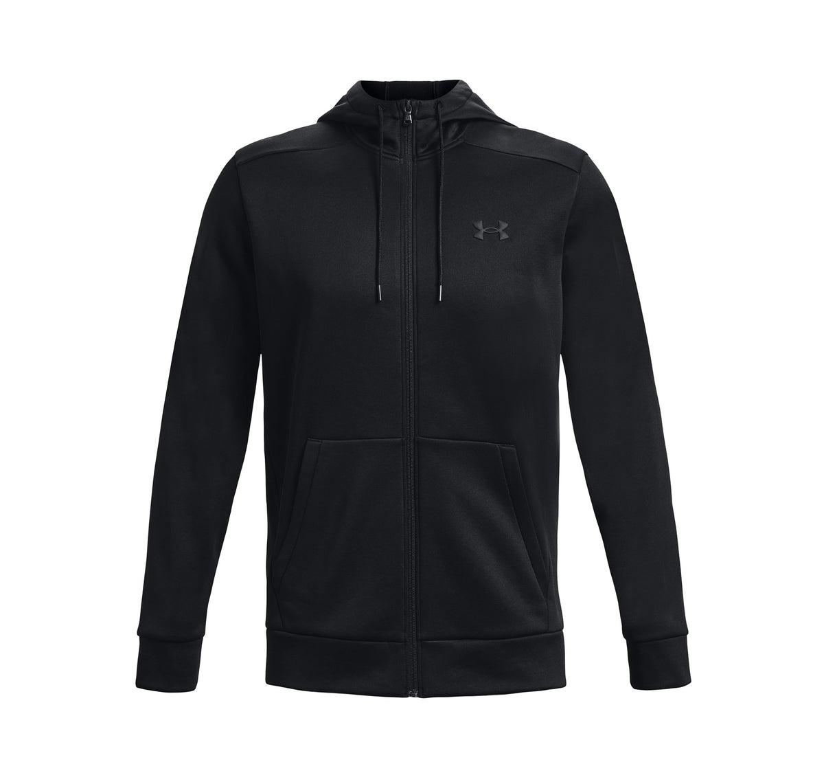UA Armour Fleece FZ Hoodie - Black / Black - 001
