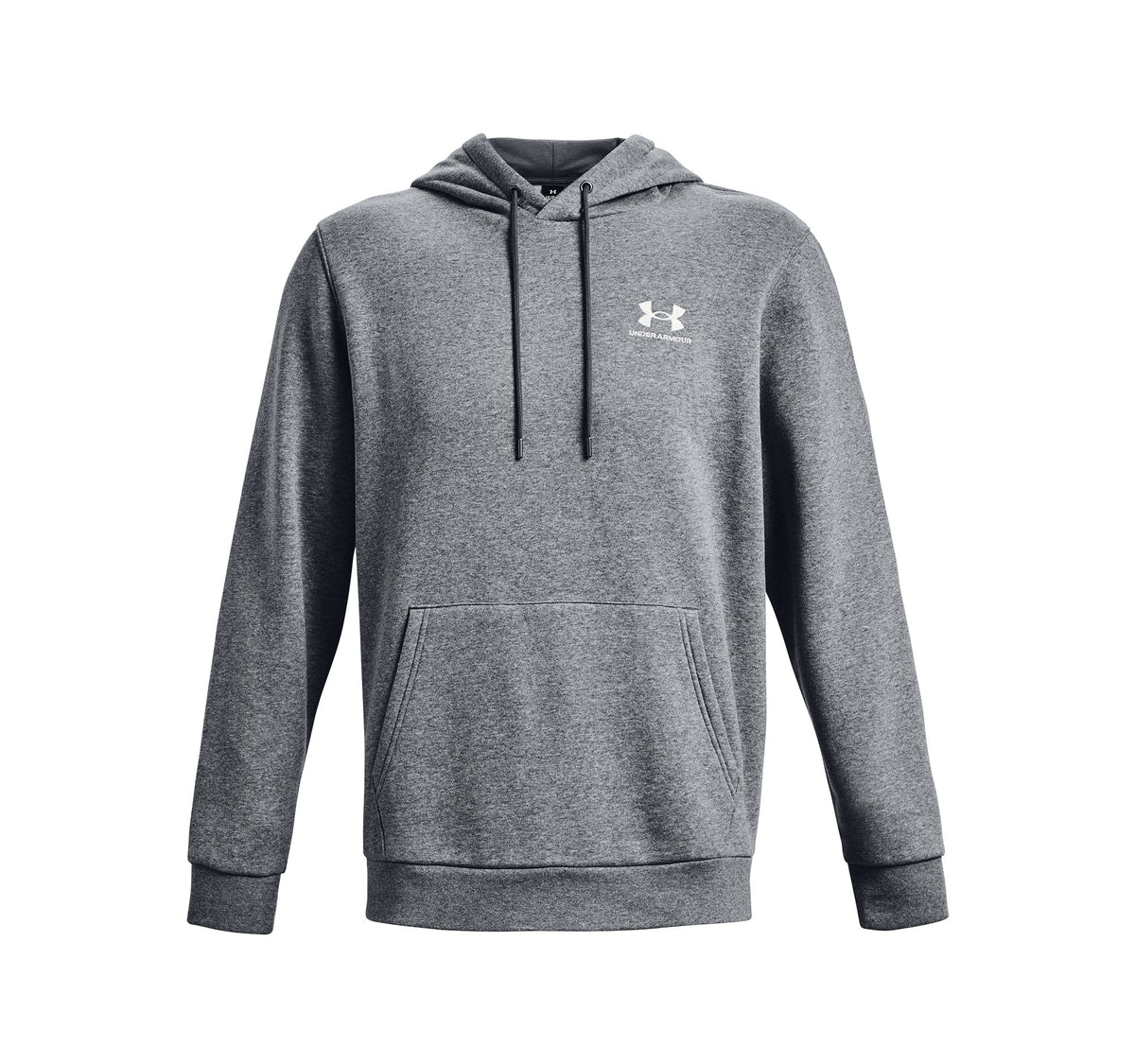 UA Icon Fleece Hoodie - Pitch Gray Medium Heather / White - 012
