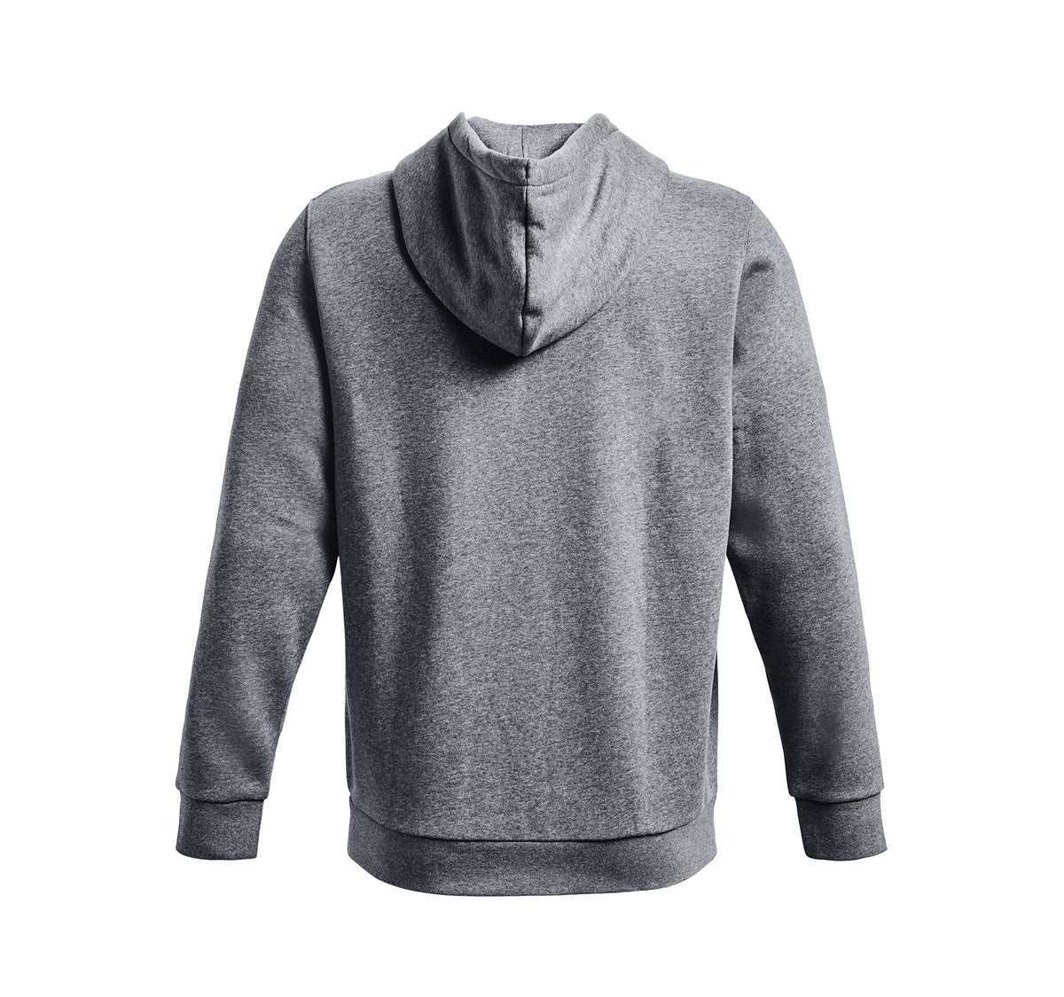 UA Icon Fleece FZ Hood - Pitch Gray Medium Heather / White - 012