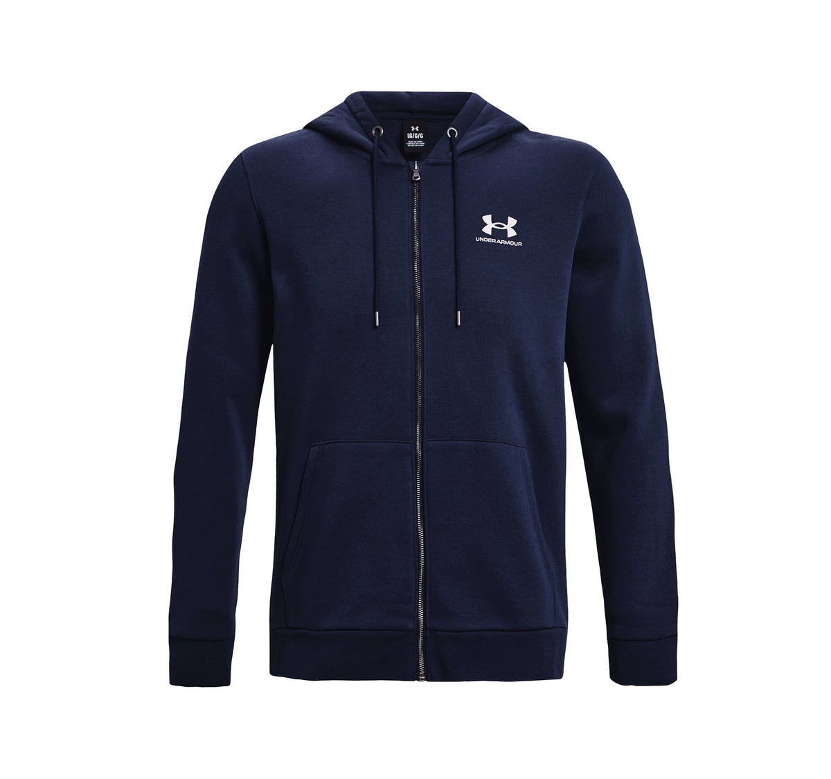 UA Icon Fleece FZ Hood - Midnight Navy / White - 410