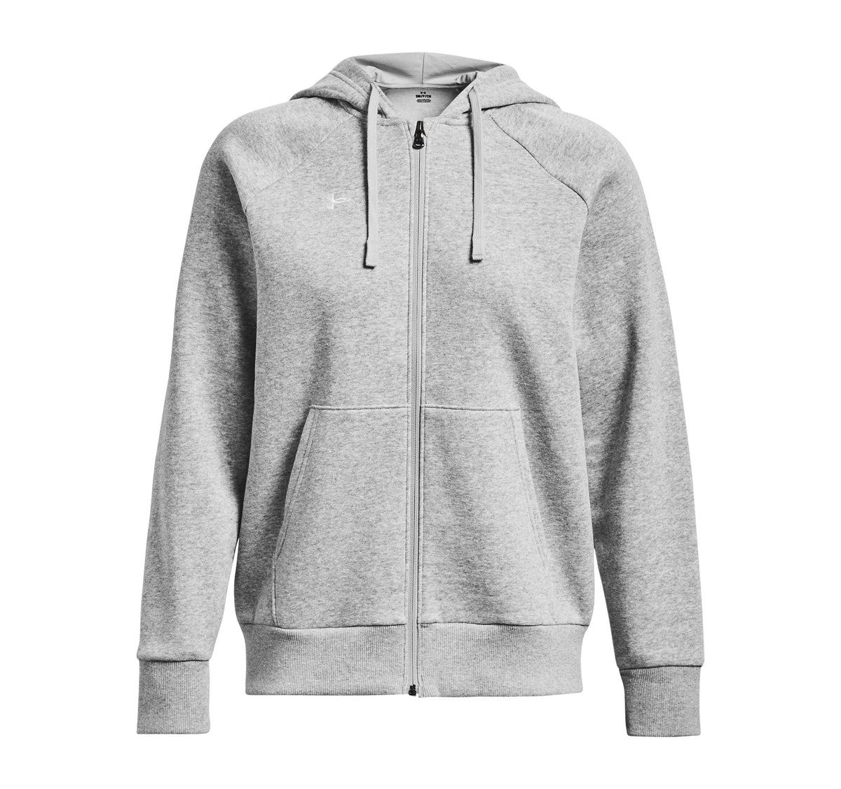 UA Rival Fleece FZ Hoodie - Gray / White - 012