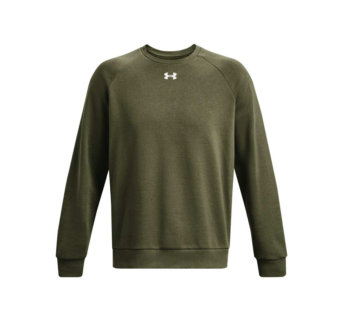 UA Rival Fleece Crew - Marine OD Green / White - 390