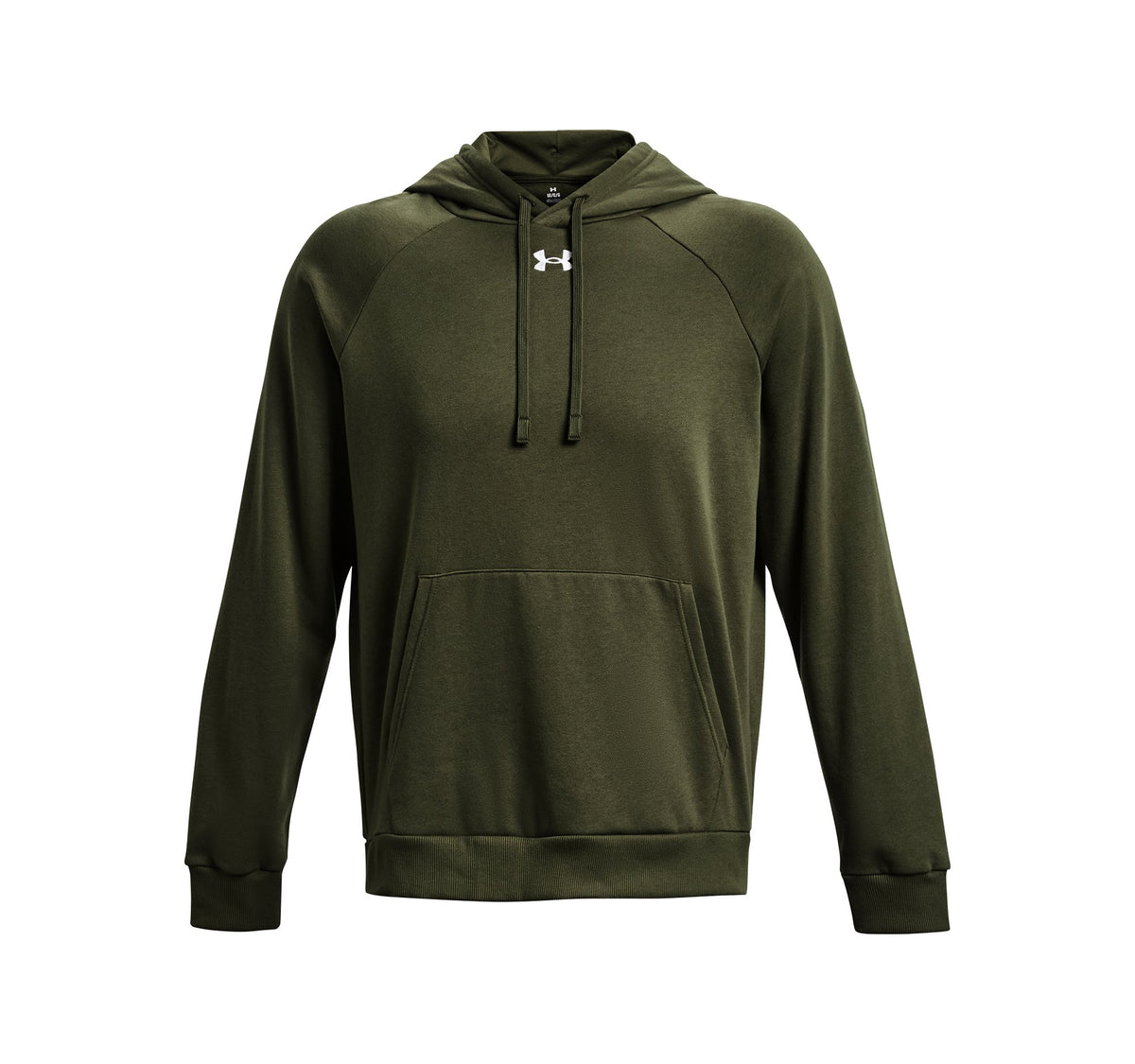 UA Rival Fleece Hoodie - Marine OD Green / White - 390