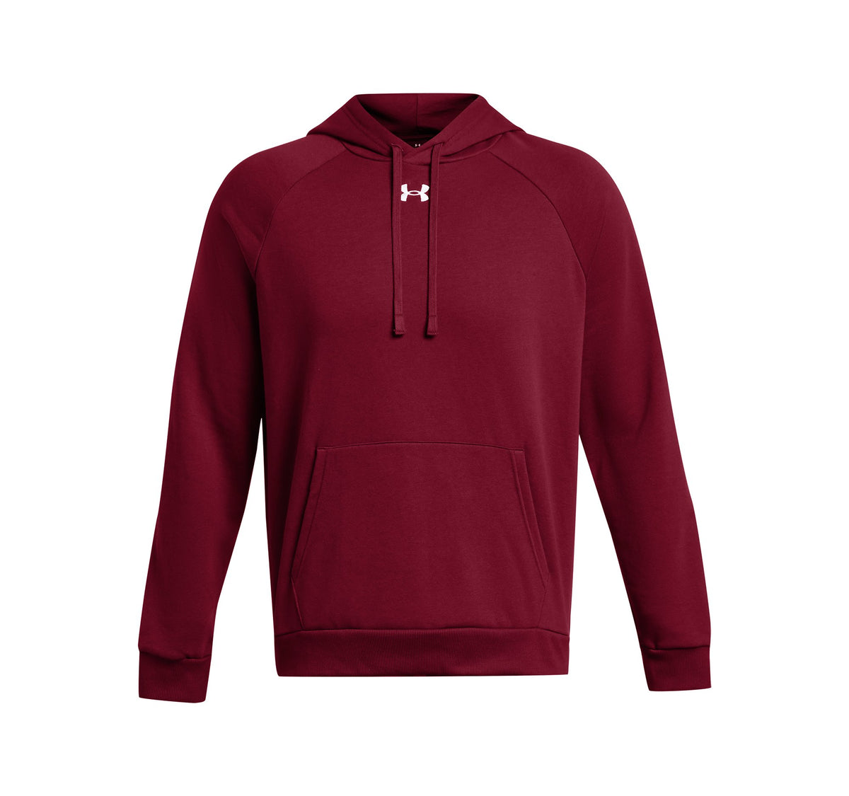 UA Rival Fleece Hoodie - אדום / לבן - 625