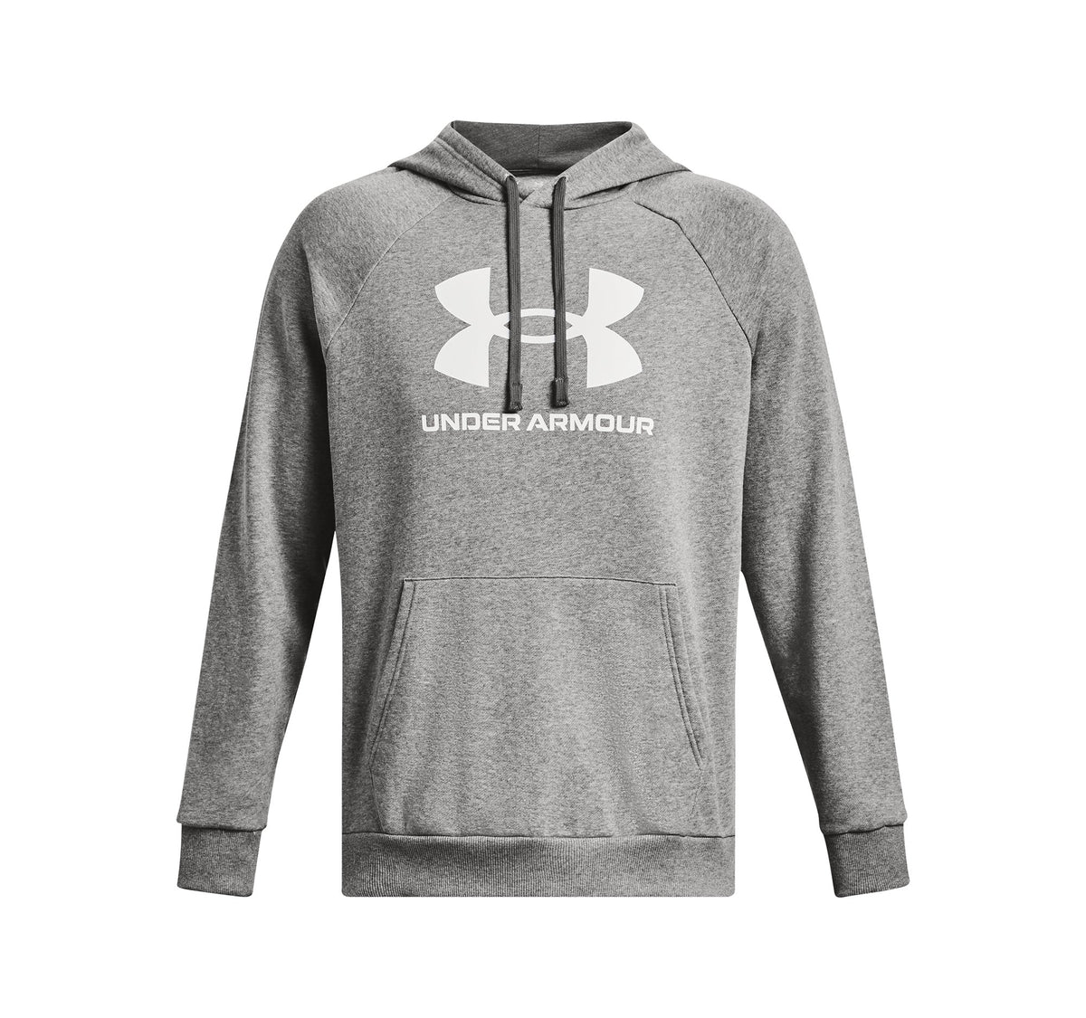 UA Rival Fleece Logo HD - Castlerock Light Heather / White - 025