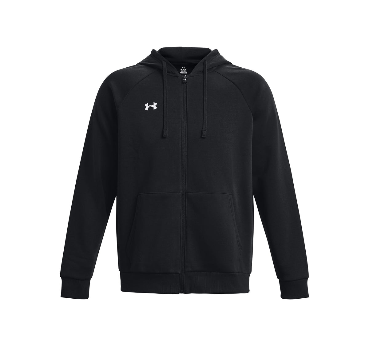 UA Rival Fleece FZ Hoodie - Black / White - 001