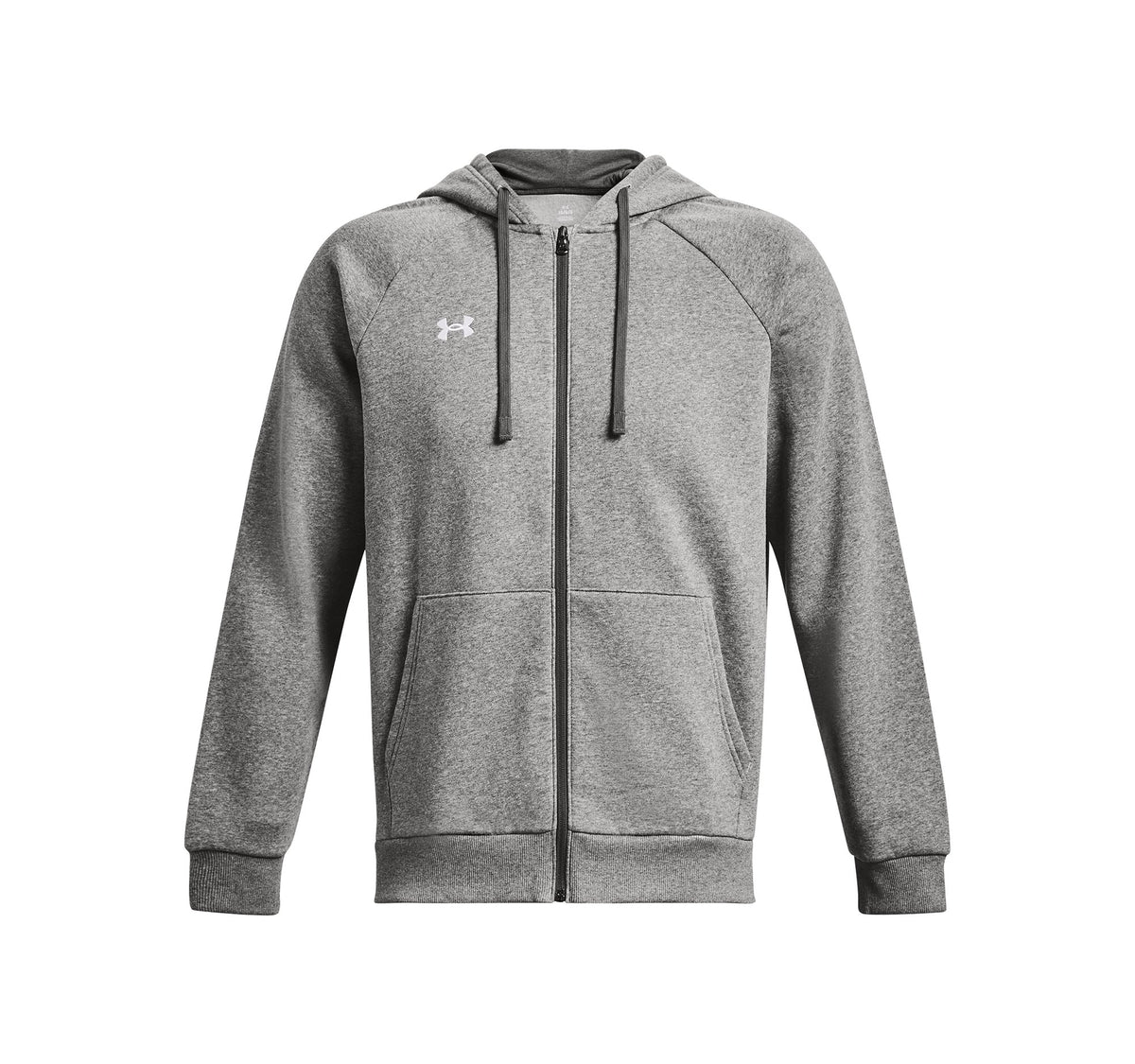 UA Rival Fleece FZ Hoodie - Black / White - 025