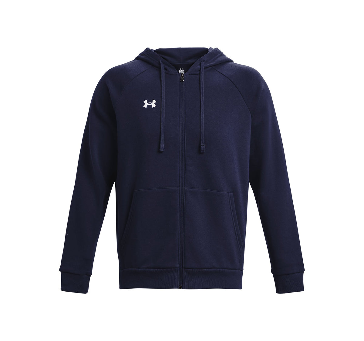 UA Rival Fleece FZ Hoodie - Midnight Navy / White - 410