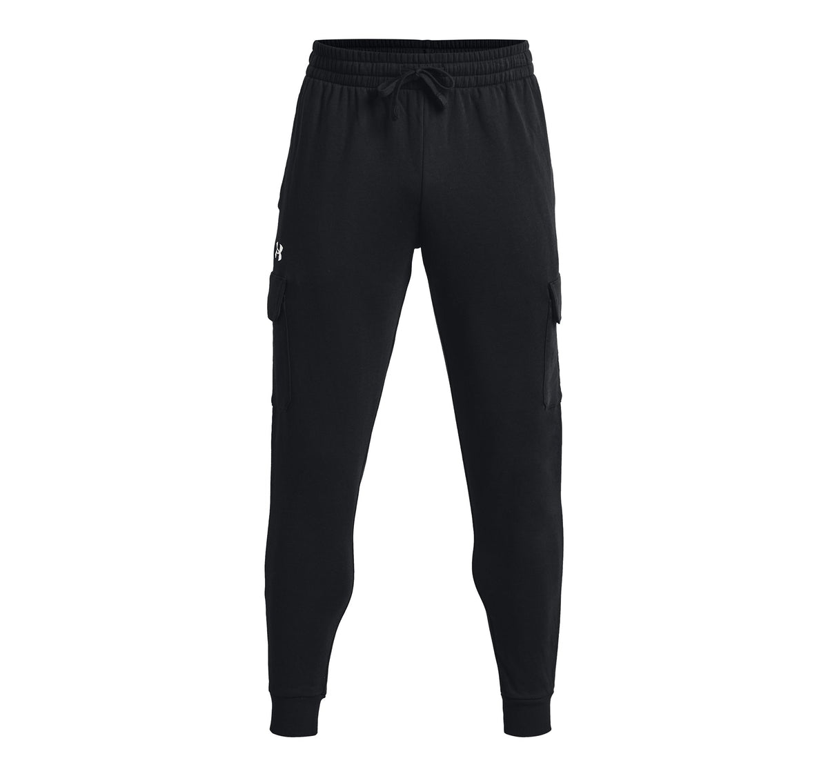 UA Rival Fleece Cargo Jogger - Black / White - 001
