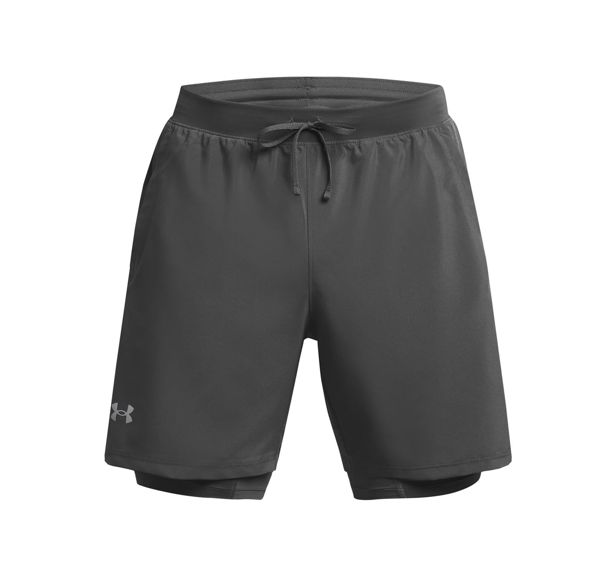 UA LAUNCH 7'' 2-IN-1 SHORTS - Castlerock / Castlerock / Reflective - 025