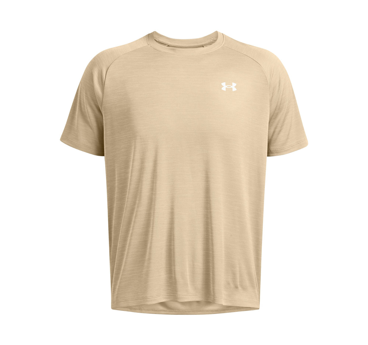 UA Tech Textured SS - City Khaki / White - 300