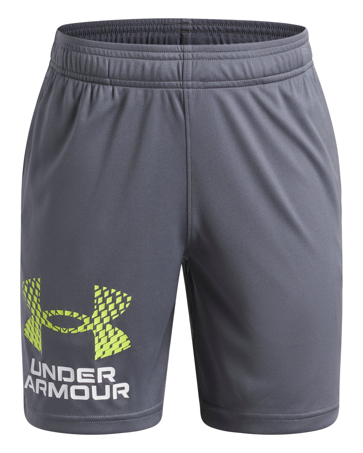 UA Tech Logo Shorts - Gray / Green Citrine - 027