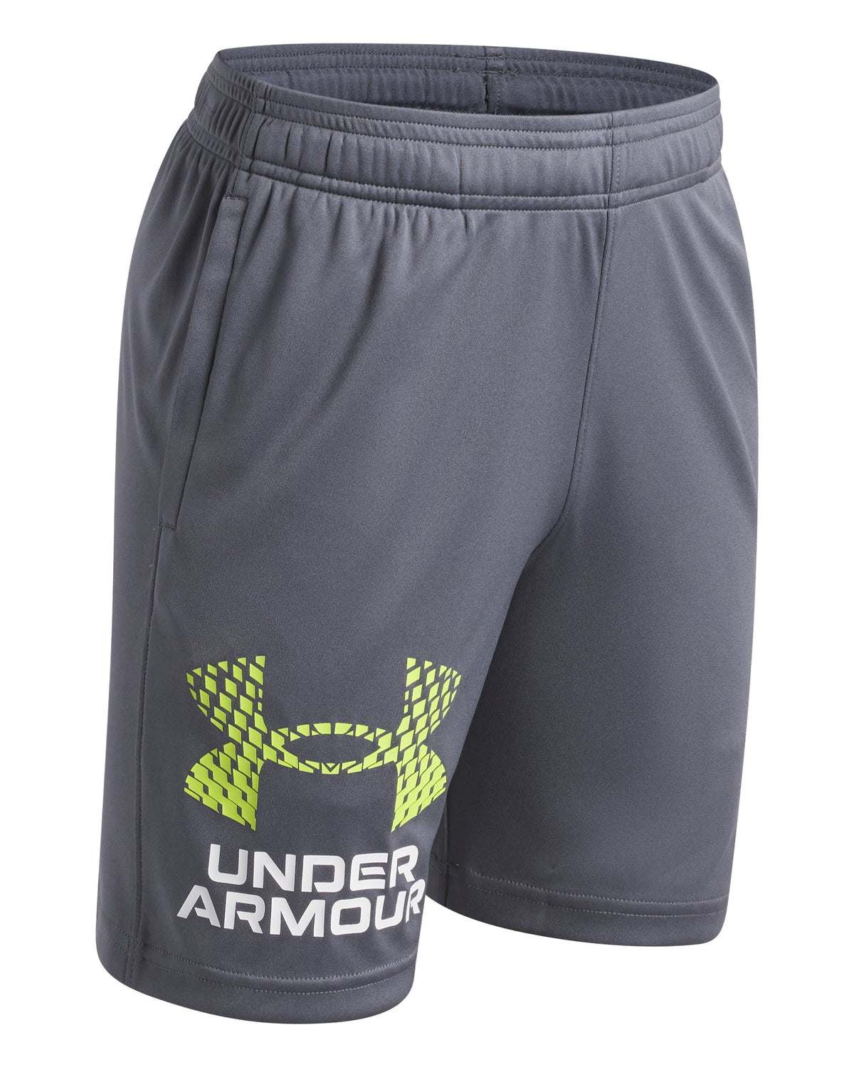 UA Tech Logo Shorts - Gray / Green Citrine - 027