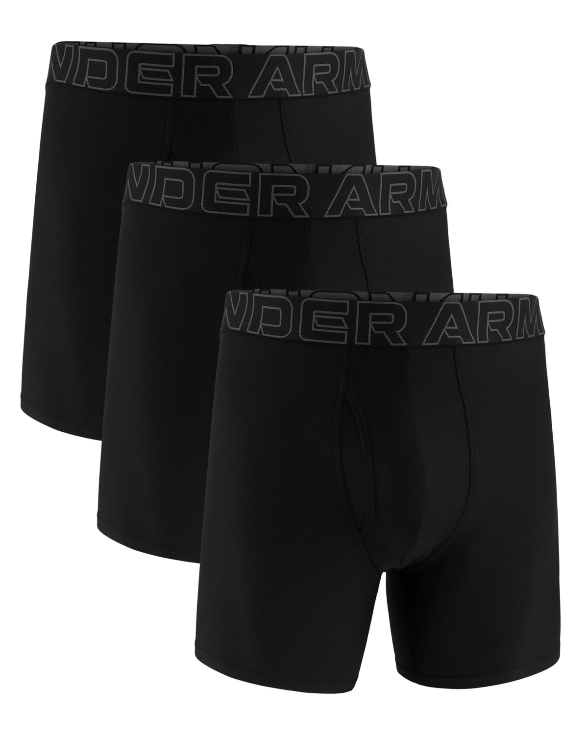 M UA Perf Tech 6in - Black / Black / Castlerock - 001