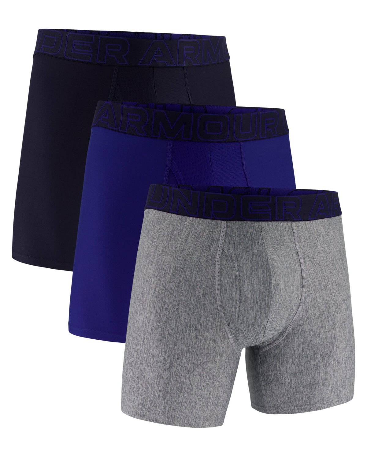 M UA Perf Tech 6in - Royal / Steel Full Heather / Royal - 400