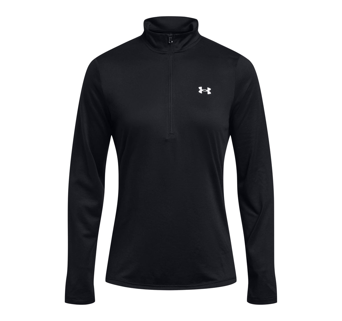 Tech 1/2 Zip- Solid - Black / White - 001