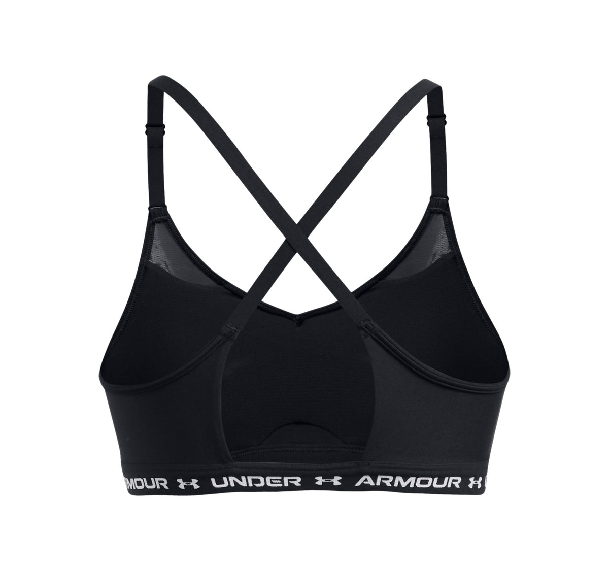 UA Crossback Low Bra - שחור / לבן - 001